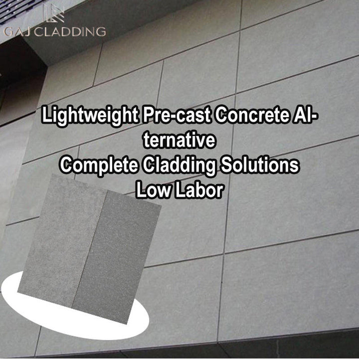 Moistureproof House Building Exterior Wall Cladding Fair-Faced Concrete Fiber Cement Boards for Outdoor Curtain Wall