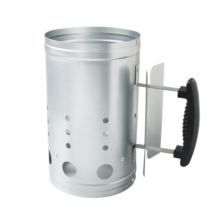 Stainless Steel Folding Bbq Grill Tool Charcoal Igniter Barrel for Outdoor Barbecue