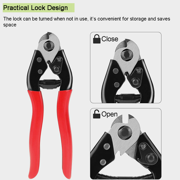 YTH Wire Rope Cutter CRV Steel with PVC Handle Heavy Duty Cutter for Steel Wire Rope Cable and Iron Wire