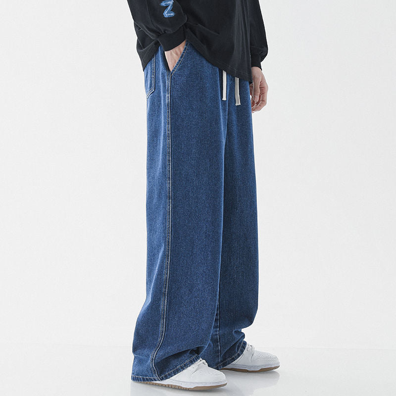 Dropship Wholesale Streetwear Mens Denim Jeans Loose Fit Jeans Straight Baggy Jeans