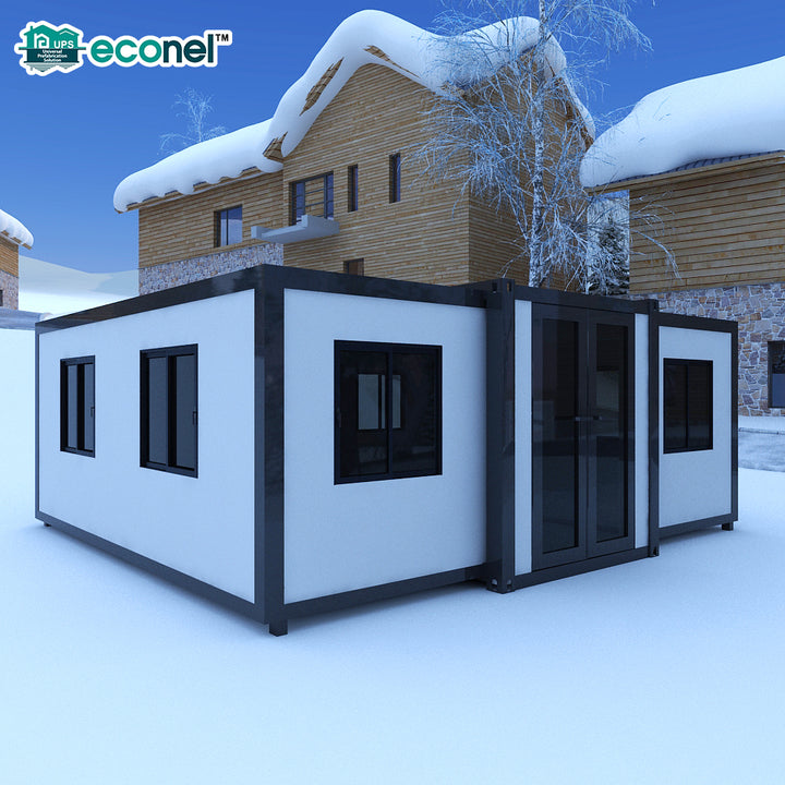 Ready-Made 5 Bedroom Modern Light Steel Folding Prefabricated Container House 40Ft & 20Ft Expandable Breathable Hotel Villa Home