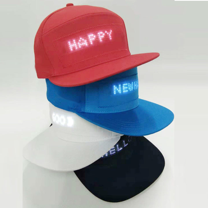 Magic LED Display Hat Mobile APP Programmable Smart Hat Fancy Cap APP Control Fashion Display Screen Hat