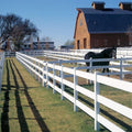Cattle Vinyl 3 Rails PVC Cow Farm Fencing, Vinyl 3 Rail Horse Paddock Farm Fence Post, PVC Ranch Rail Horse Fences