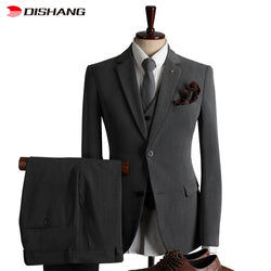 Wholesale Factory Men's Suits 3 pieces Coat Pant Men Suit Set slim fit business suits for men
