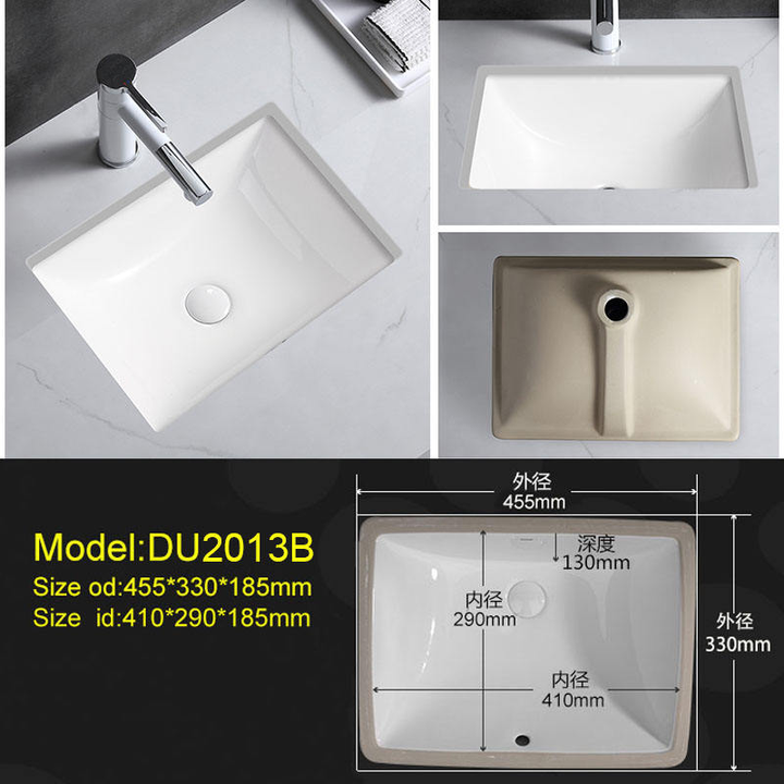 Modern Ceramic Under Counter Bathroom Wash Basin and Sink for Hotel and Commercial Use Easy to Clean Price