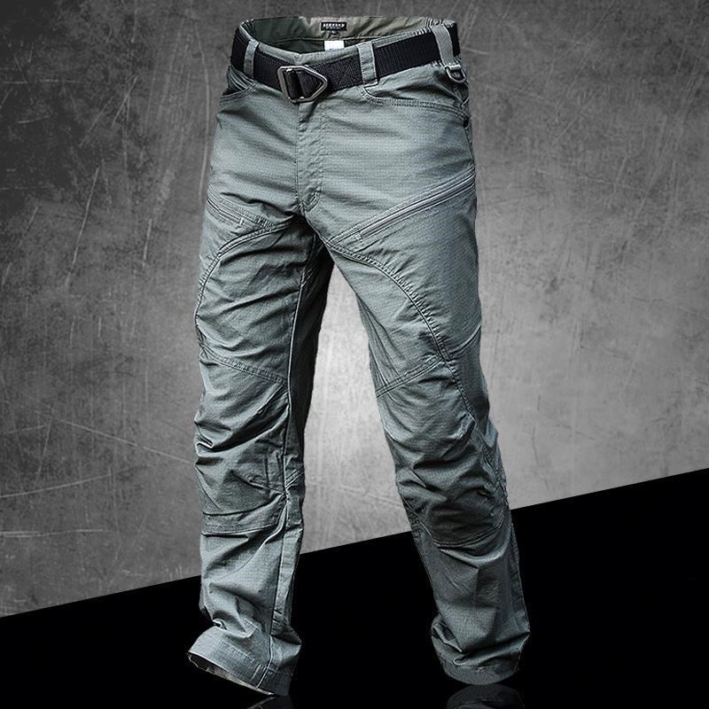 New fashion men waterproof pockets long pants Solid color outdoor sports mens casual trousers pants