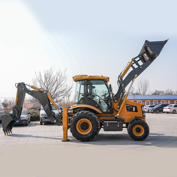 Professional Mini 4x4 Backhoe Loader with EPA Engine Automatic Transmission 70KW Power-Attachments & Agricultural Tractor