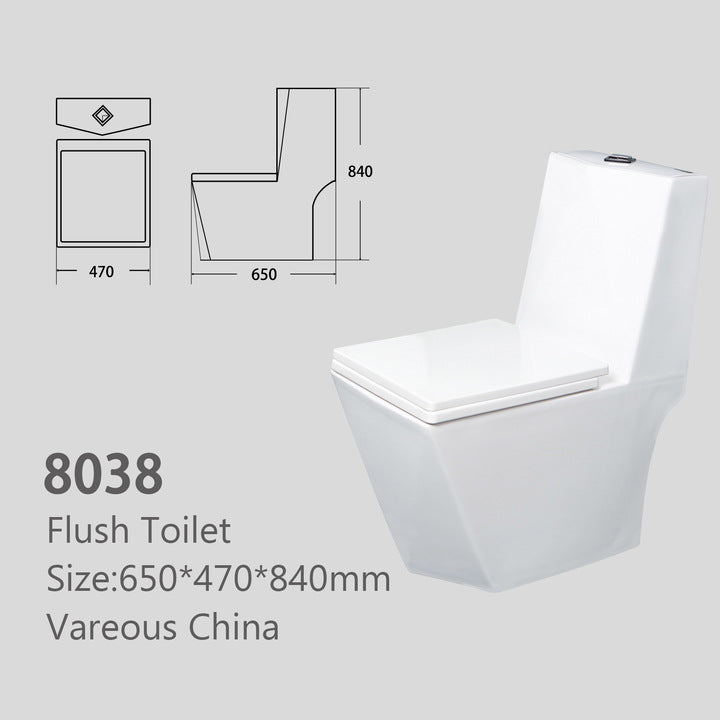 Modern Diamond Design One Piece Ceramic Toilet and Pedestal Basin Sink Set for Hotel Washroom Luxury WC