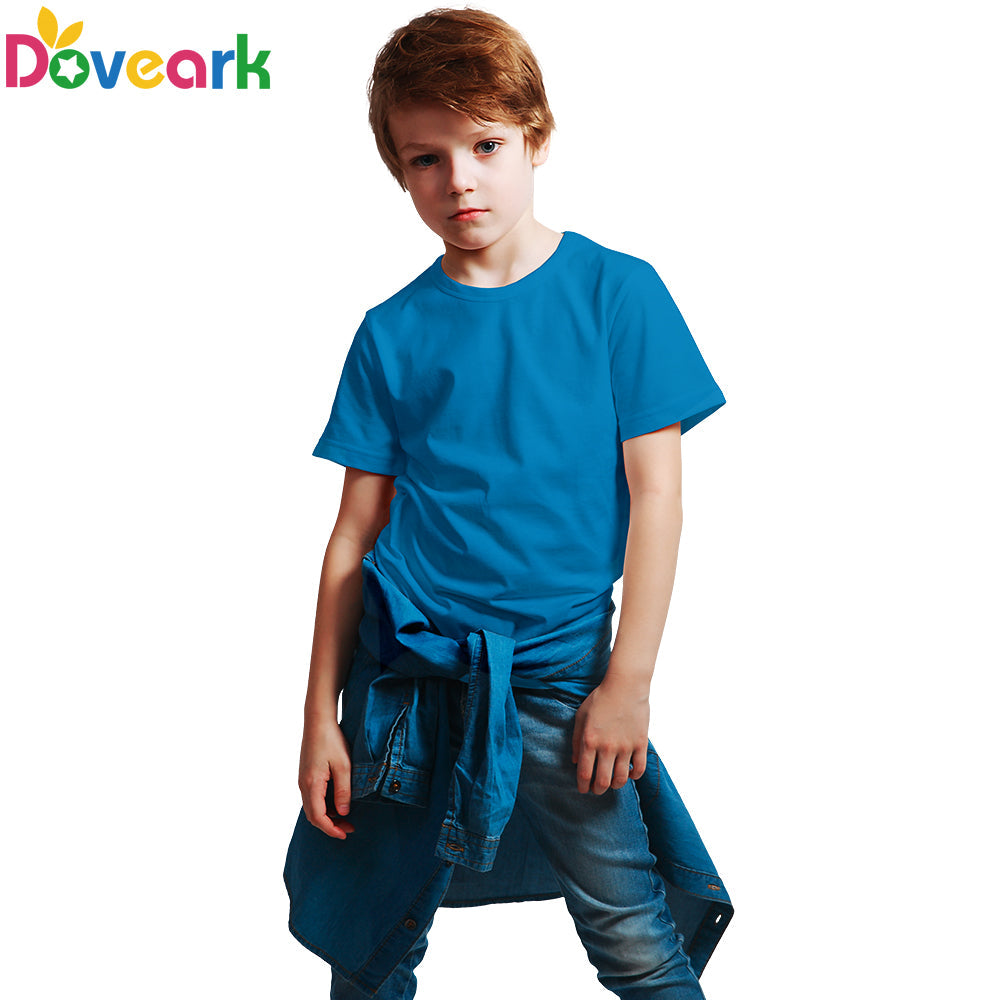 Custom Logo T-shirt Boy 100% Premium Cotton T-shirts Plain Tshirts Blank Baby Girl Kids Short Sleeve t shirt Boy Kids Tee