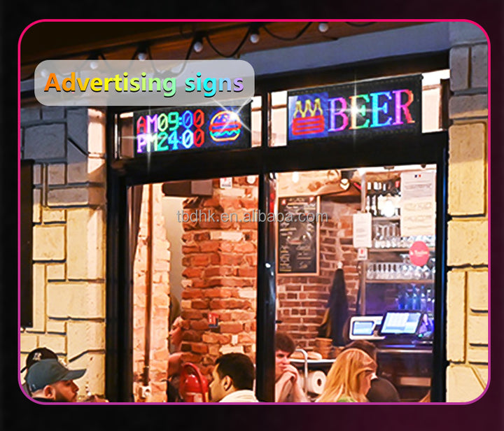 Programmable LED Sign Display Panel Flexible Digital Advertising Signage for Retail Store or Subway with SDK Function