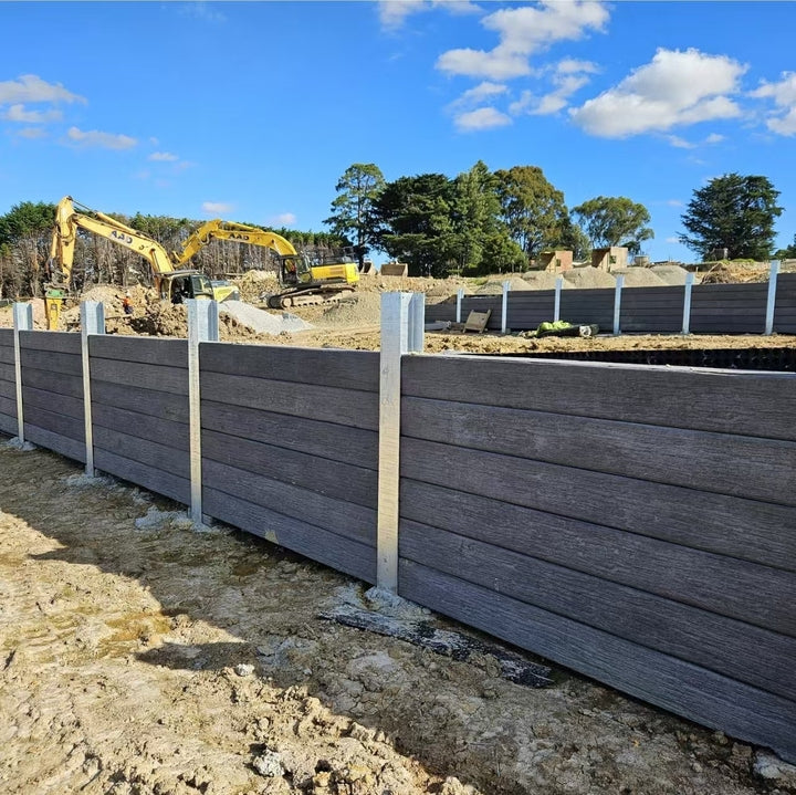 Concrete Sleeper Retaining Wall Galvanised Steel Uprights H-Post