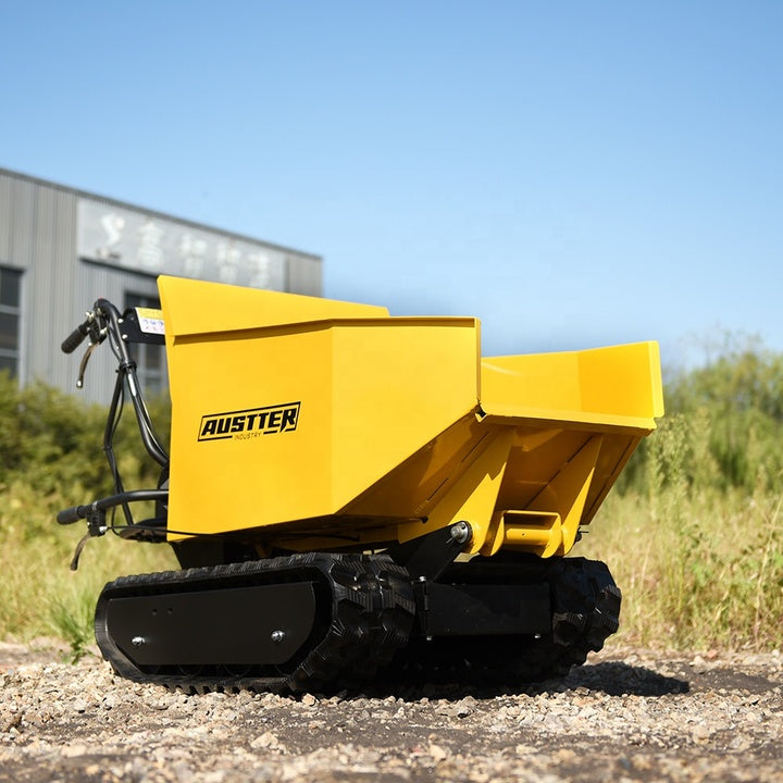 AUSTTER 500KG Load Capacity Gasoline Engine Powered Barrow Small Tracked Crawler China Mini Dumper