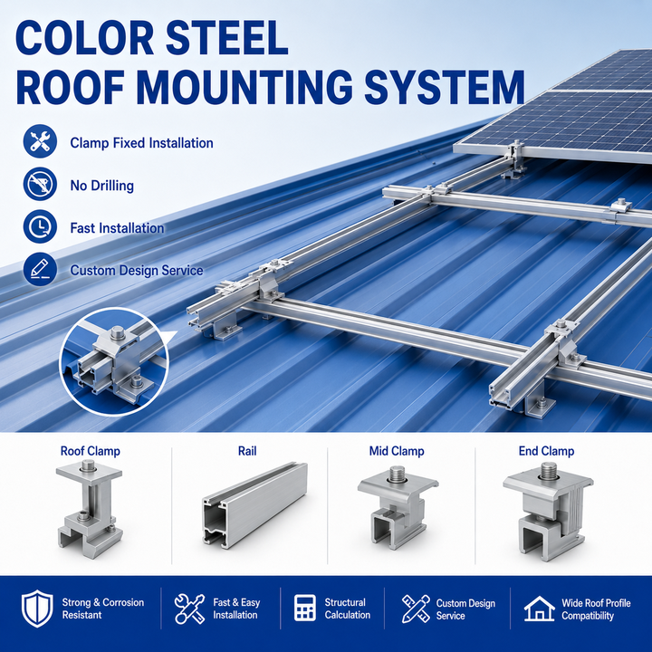 Solar Wall Mounting Structure Building Solar Support System PV Stand for Construction Engineering Projects