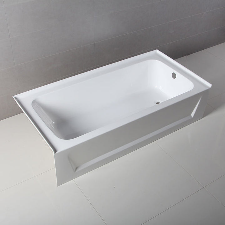 Low Price Rectangular Fashion Soaking L-Shaped Shallow Bathtub Acrylic 60 Inch Skirt Tub