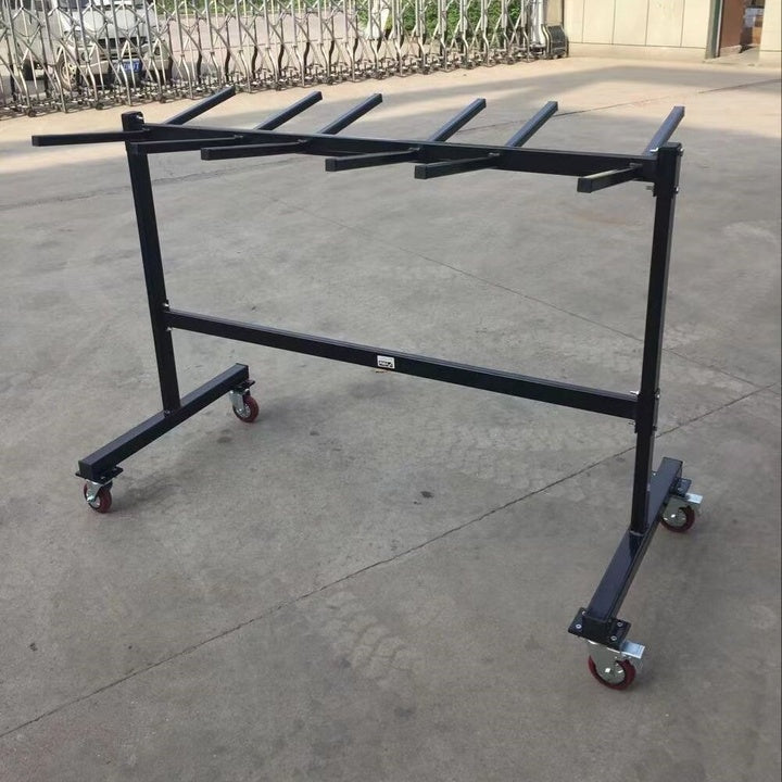 Warehouse Storage Beach Banquets Camping Weddings Four-Wheel Platform Tool Single Row 3-Column Hanging Folding Chair Trolley