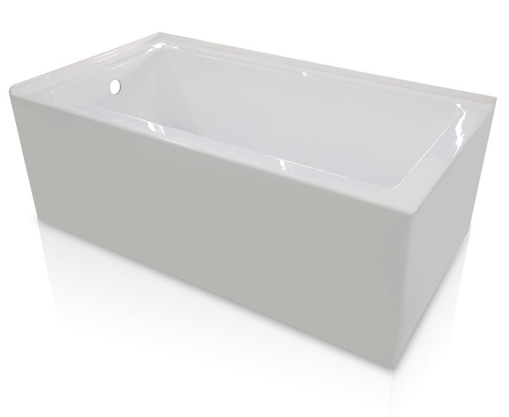 Rectangle Bathroom Tubs for Adult Bathing Three-Side Apron Freestanding Soaking Acrylic Bathtub