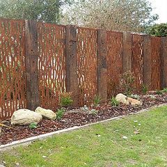 Laser Cut Decorative Outdoor Garden Privacy Art Metal Screens Panels Corten Steel Garden Screen