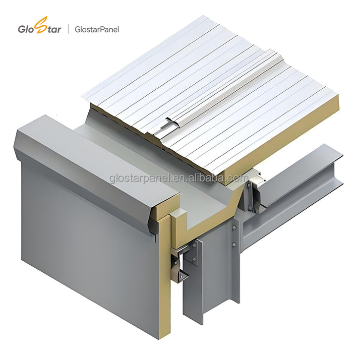 CE 50mm 75mm 100mm PU/Rock Wool Sandwich Panels with Fireproof and Waterproof Qualities Perfect for Roofing and Wall Systems