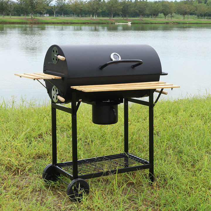 Europe Standard Smokeless Outdoor Chicken Grills Trolley Portable Wood Pellet Stove Korean Bbq Tables for Restaurant