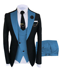2022 Slim fit groom wedding business tuxedo formal gentleman 3 pieces blazer designs for set men suits