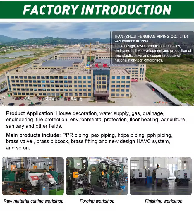 IFAN PPR Fitting Wholesale Plastic Building PPR Fittings Plumbing Materials PPR Water Pipe Fittingsc