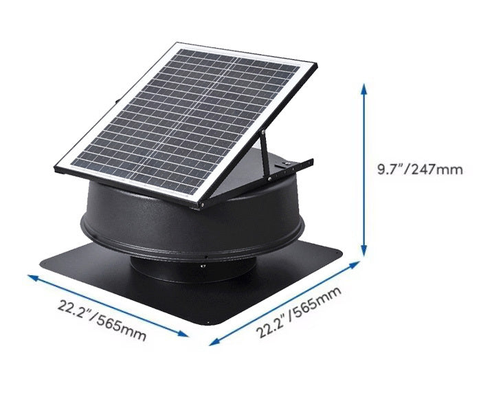 12inch Solar Roof Axial Flow DC Brushless Copper Motor Industrial Exhaust Fan OEM Waterproof IP65