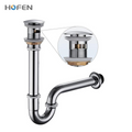 Modern G1-1/4' Bottle P Trap Wholesale Chrome Plated Brass P Drain Pipe for Bathroom Lavatory Use for Basin Waste