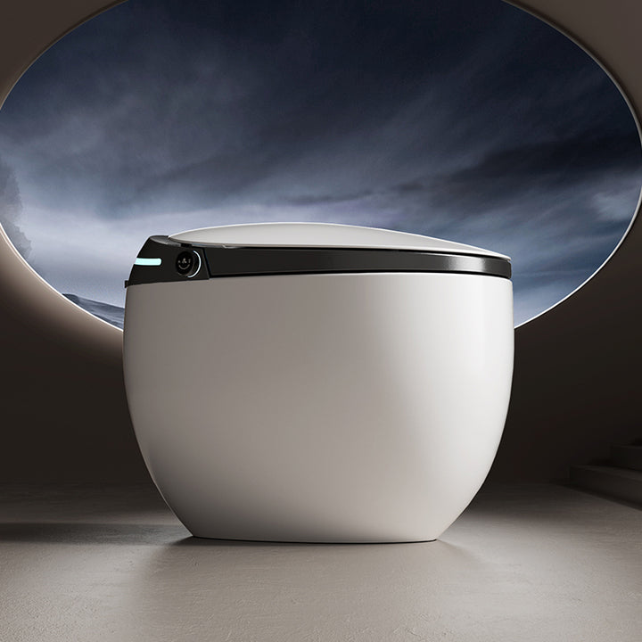 Modern Colorful Ceramic One-Piece Bidet Electric Black Smart WC Elongated Automatic S-trap Dual-Flush Bathroom Accessory
