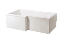 Waltmal CE Brilliant Structure P Shape 2 Skirted Bathtub WTM-02833 for Europe Market
