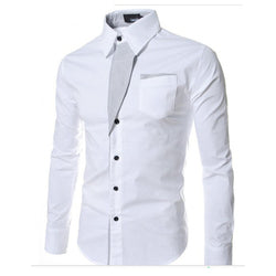 Cheap Solid Color Multi-color Shirt Men Slim Fit Mens Long Sleve Shirts Men's Dress Shirts