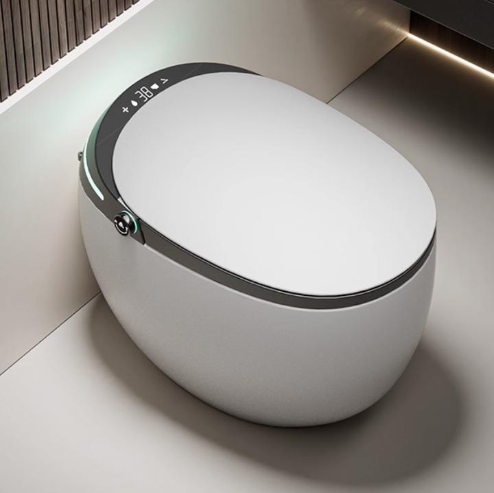 Modern Colorful Ceramic One-Piece Bidet Electric Black Smart WC Elongated Automatic S-trap Dual-Flush Bathroom Accessory