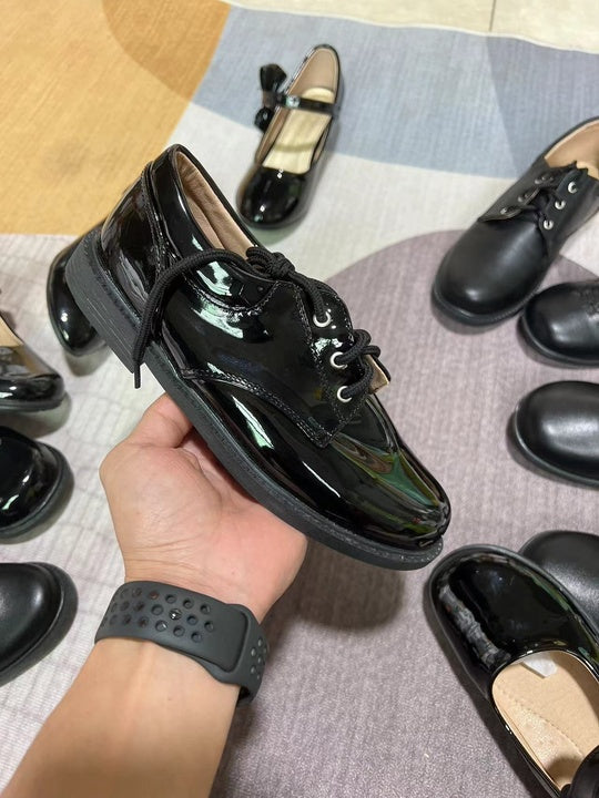 NEW Arrived Children's School Shoes Black Hot Selling Children's Leather Shoes Students Soft Soled Leather Shoes Wholesale