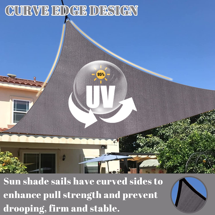 Waterproof Oxford Sun Shade Sail Canopy Rectangle UV Block Sun Shelter Outdoor Garden Patio Backyard Terrace Awning Privacy