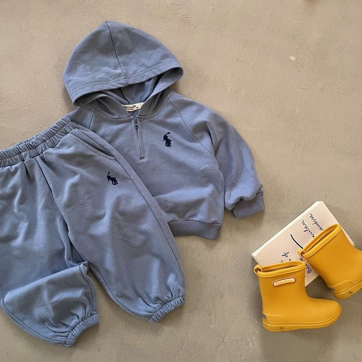 Wholesale Baby Clothing Sets Kids Boys Winter Clothes Loose Thick Tracksuit Pullovers Tops+Pants 2PCS Outfits