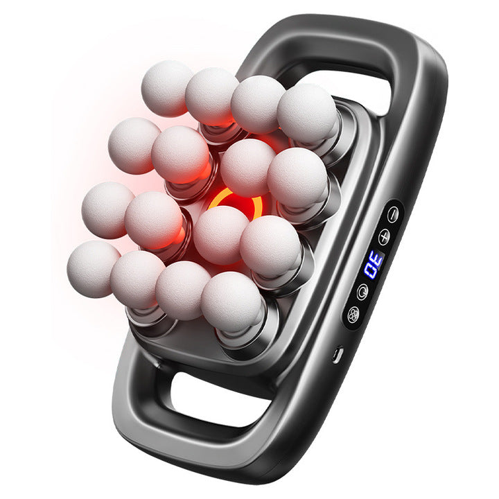 16-Head Cordless Massage Gun with Heat for Whole-Body Muscle Relaxation 1200-2000mAh Battery