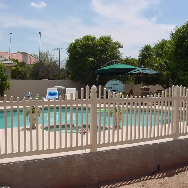 PVC Picket Fence, Screen Fence PVC Stripe Gate Swimming Pool Protect, gardening fences