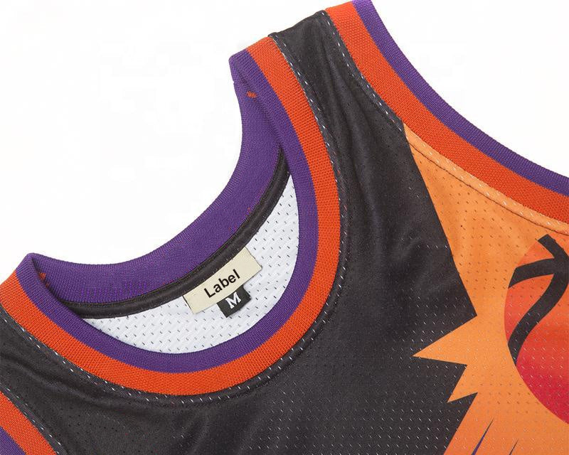 Latest fashion soft comfortable custom logo black letter pattern sleeveless sports mens basketball jerseys