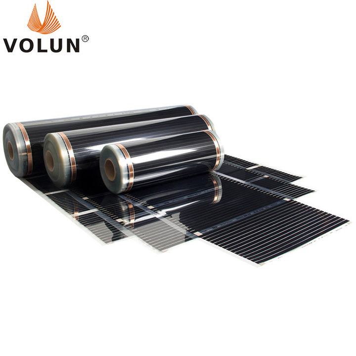 80W Per square Meter AC220V 50cm Wide Carbon Heating Film Far Infrared Radiant Electric Heat Membrane Underfloor Heating
