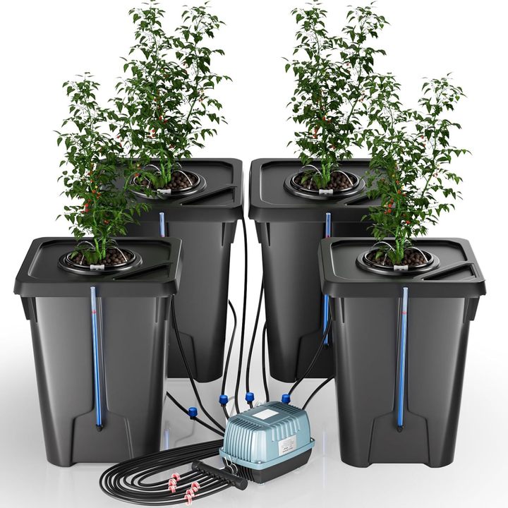 Durable Plastic Hydroponic Barrels Dutch Bucket System for Soilless Tomato and Cucumber Cultivation