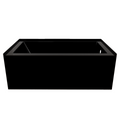 Modern Bathtubs Bathroom Shower Room Free Standing Three-Side Skirt Matt Black Acrylic Bath Tub