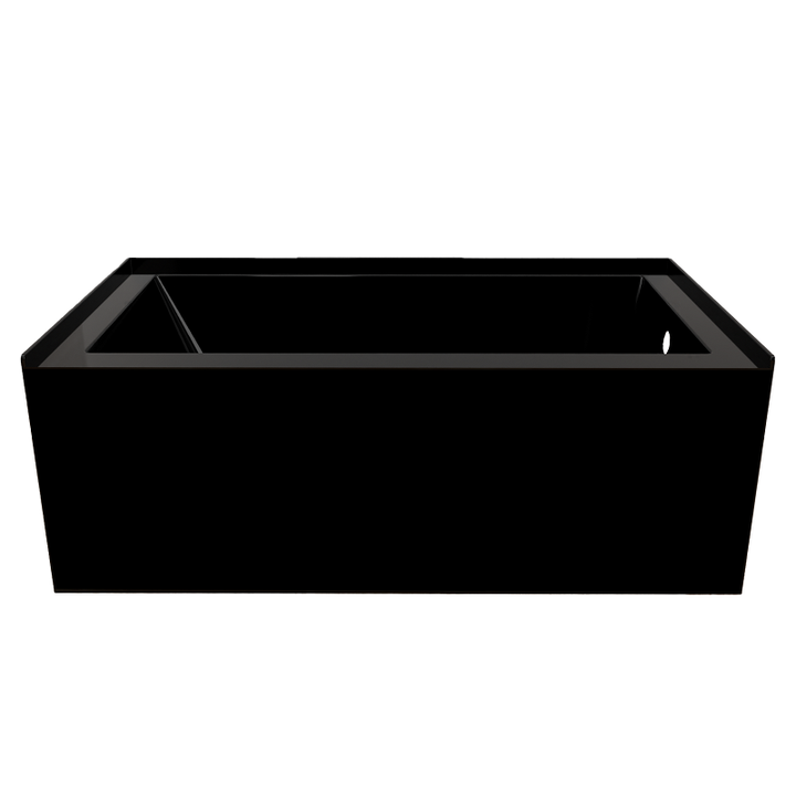 Modern Bathtubs Bathroom Shower Room Free Standing Three-Side Skirt Matt Black Acrylic Bath Tub