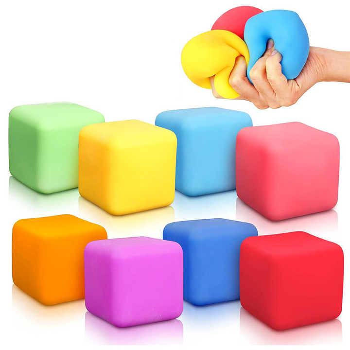 High Quality Custom Calming Sensory Squeeze Balls Wholesale Anxiety Stress Relief Squishy Fidget Gift Boxed Ice Cube Toys