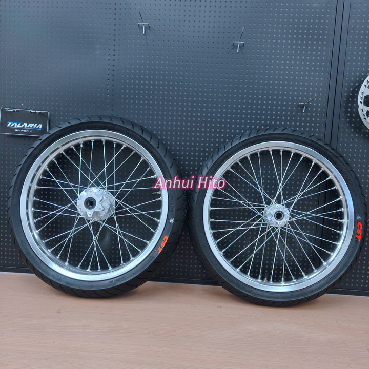 talaria xxx x3 mx3 mx4 supermotos wheel Kit Chrome-plated parts tires silver wheel rims supermoto wheels 70/90-17 90/80-17