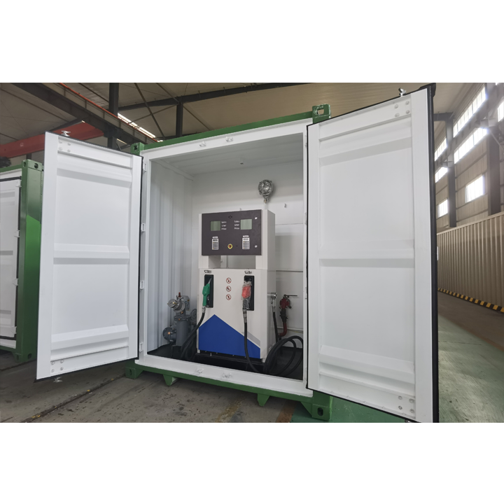 Skid Mobile Filling Station Container Petrol Station Fuel Tank With Dispenser 10-40cbm