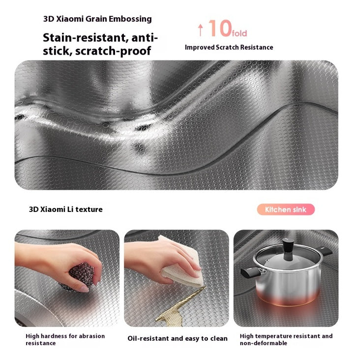 Modern Single Large Kitchen Sink Thickened Stainless Steel Ceramic Valve Core Multifunctional Vegetable Sink