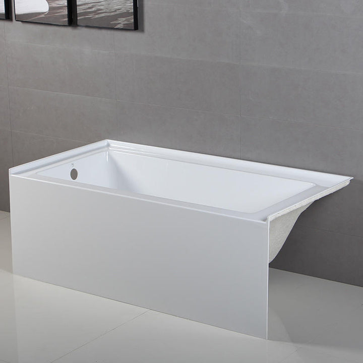 Best Selling 60 Inch New Pure White Acrylic Modern Apron Hotel Bathtubs with Skirts