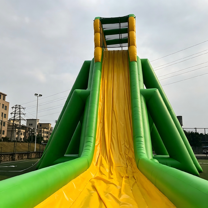 Professional A-Frame Inflatable Slide for Festivals Huge Commercial Grade Triangle PVC Water Slide with Safety Netting at Top