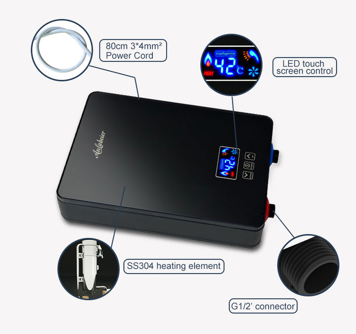 220V 240V House Bathroom Shower Hot Water Heaters Wall Mount Instant Geyser 6000W Heating Water Heaters