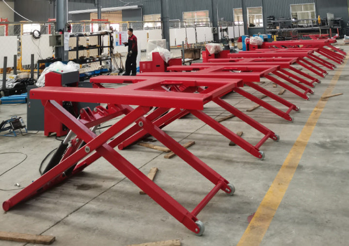 Low Profile Hydraulic Scissor Car Lift Platform Car Repair Shop Equipment