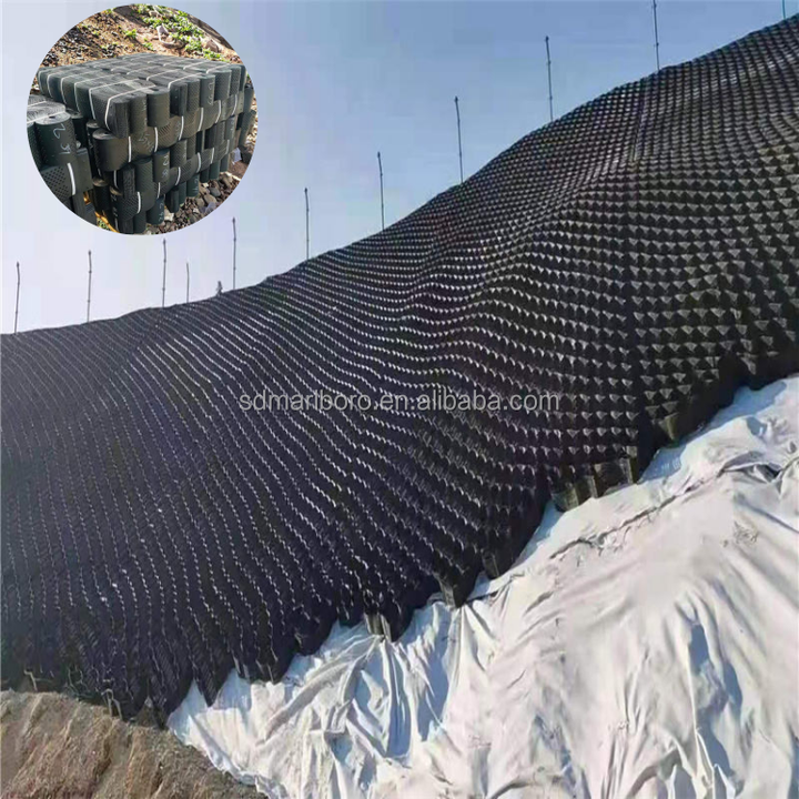 SDM HDPE Geocell System for Slopes Protection, Road Construction, Retaining Wall Applications